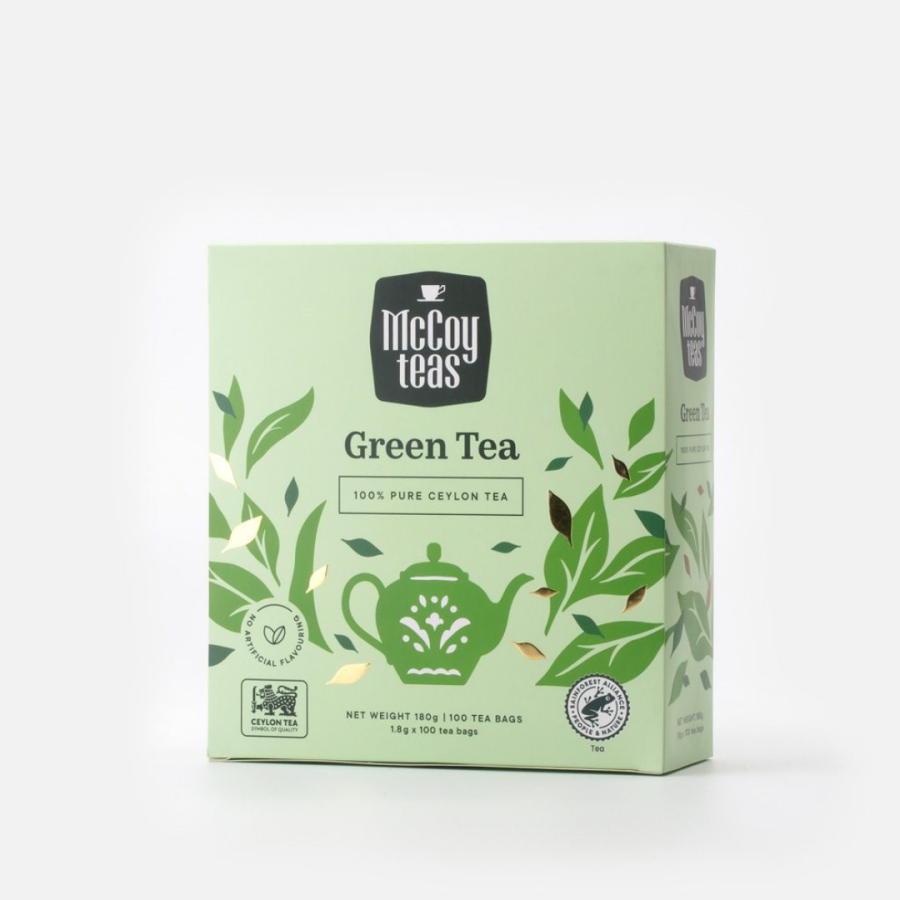 MCCOY GREEN TEA 100 TEA BAGS