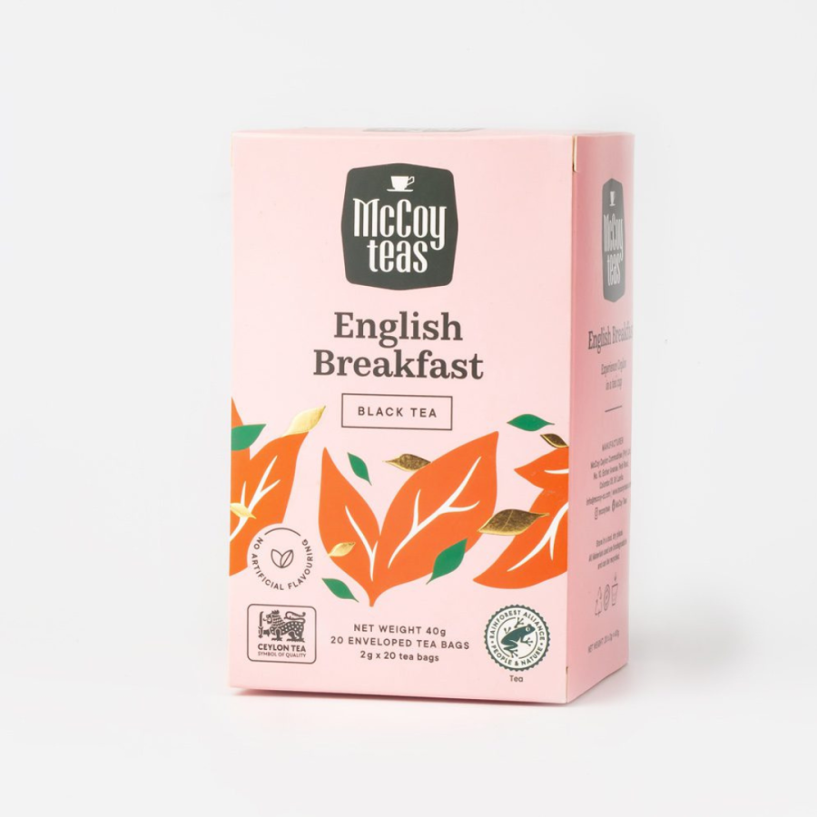 MCCOY ENGLISH BREAKFAST 20 ENV TEA BAGS
