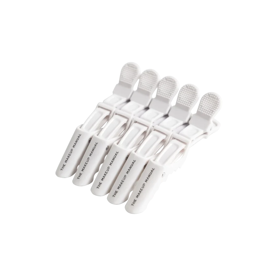 TMM ALLIGATOR HAIR CLIPS WHITE 5 PAIRS