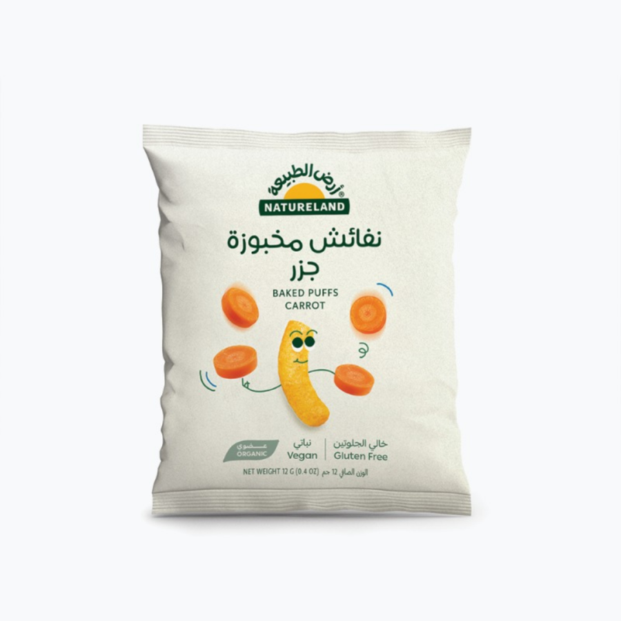Natureland Baked Puffs - Carrot 12g