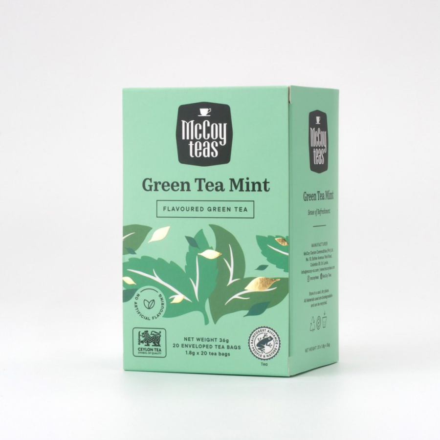 MCCOY GREEN TEA MINT 20 ENV TEA BAGS