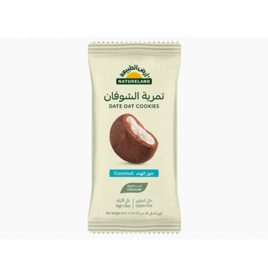 Natureland Date Oat Cookies - Coconut 40g