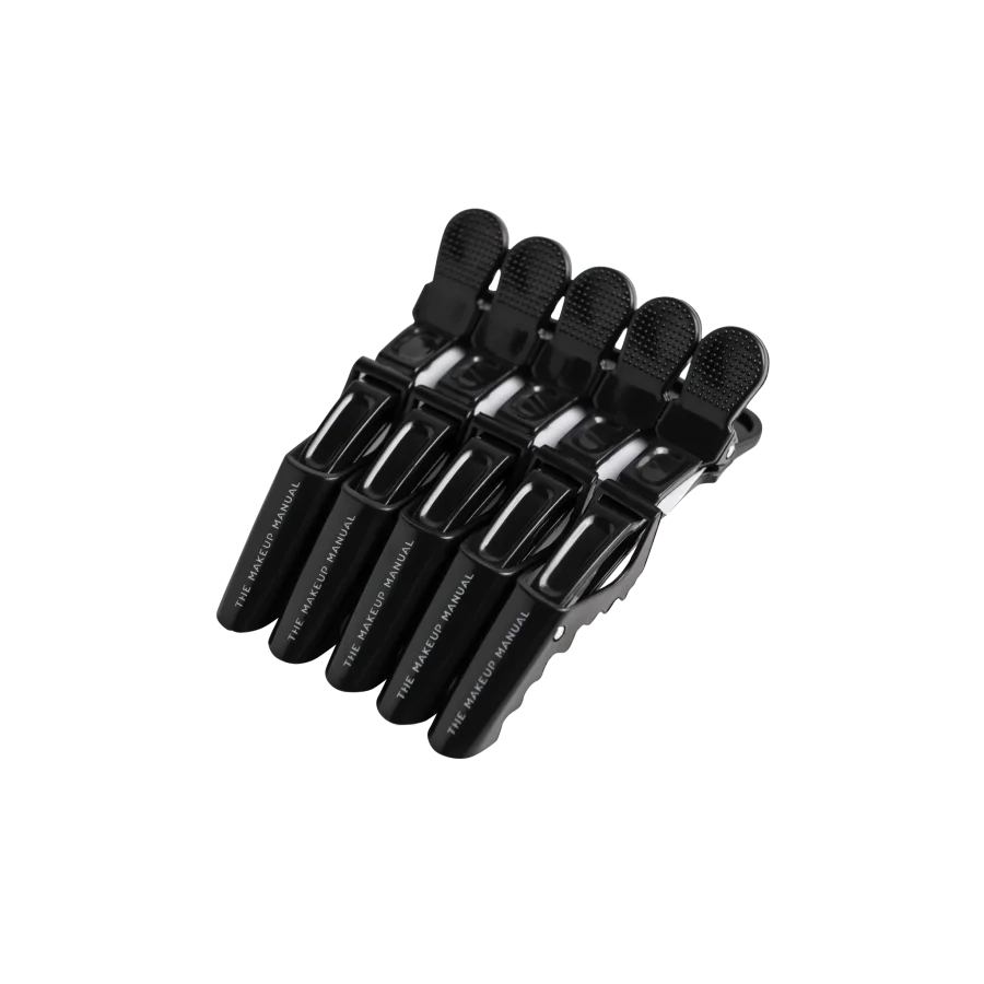 TMM ALLIGATOR HAIR CLIPS BLACK 5 PAIRS