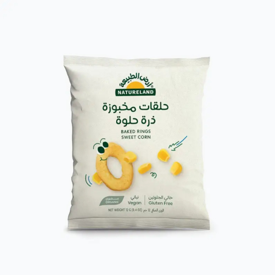 Natureland Baked Rings - Sweet Corn 12g