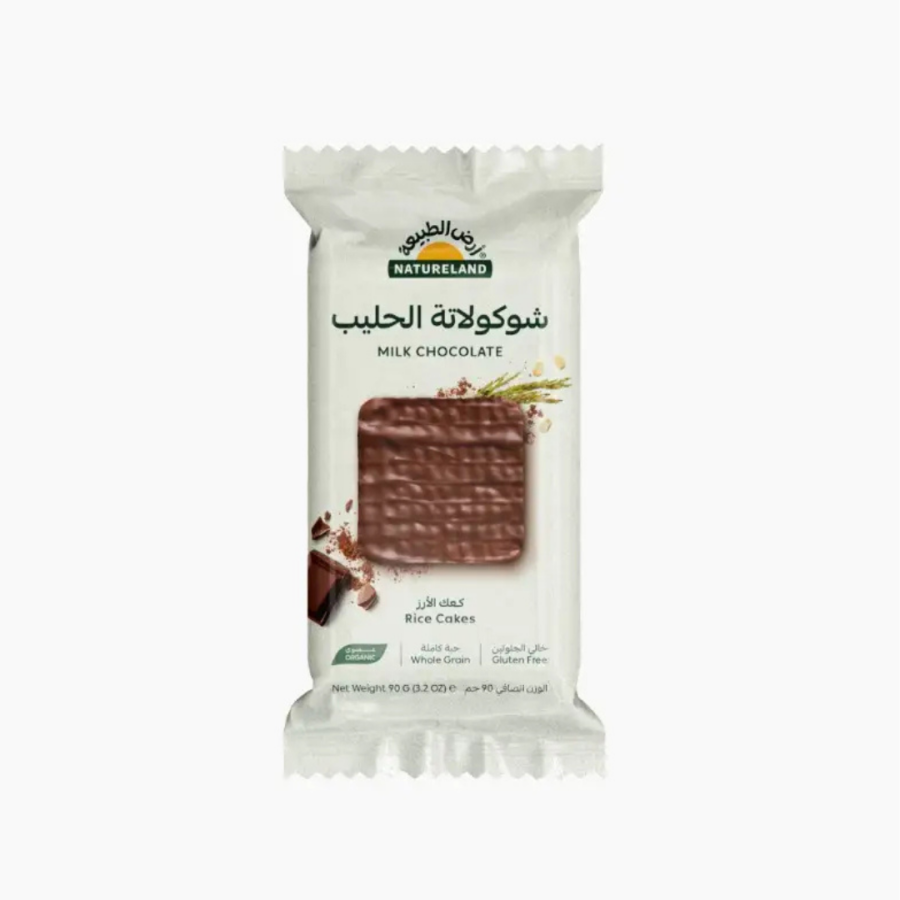 Natureland Rice Cakes Milk Chocolate 90g