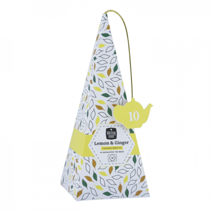 MCCOY LEMON & GINGER 10 ENV TEA BAGS