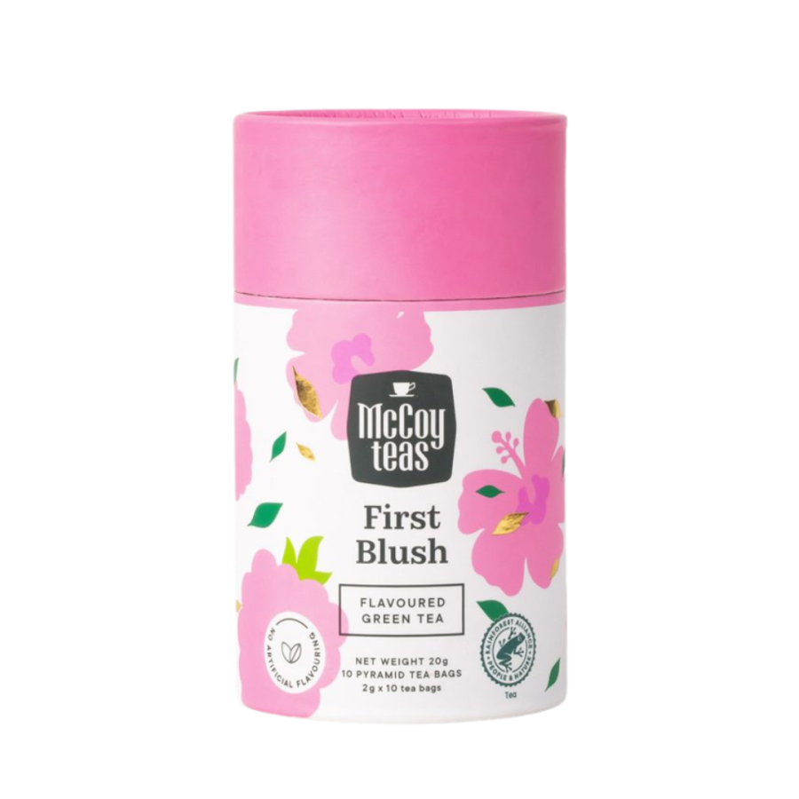 MCCOY FIRST BLUSH 10 PYRAMID TEA BAGS