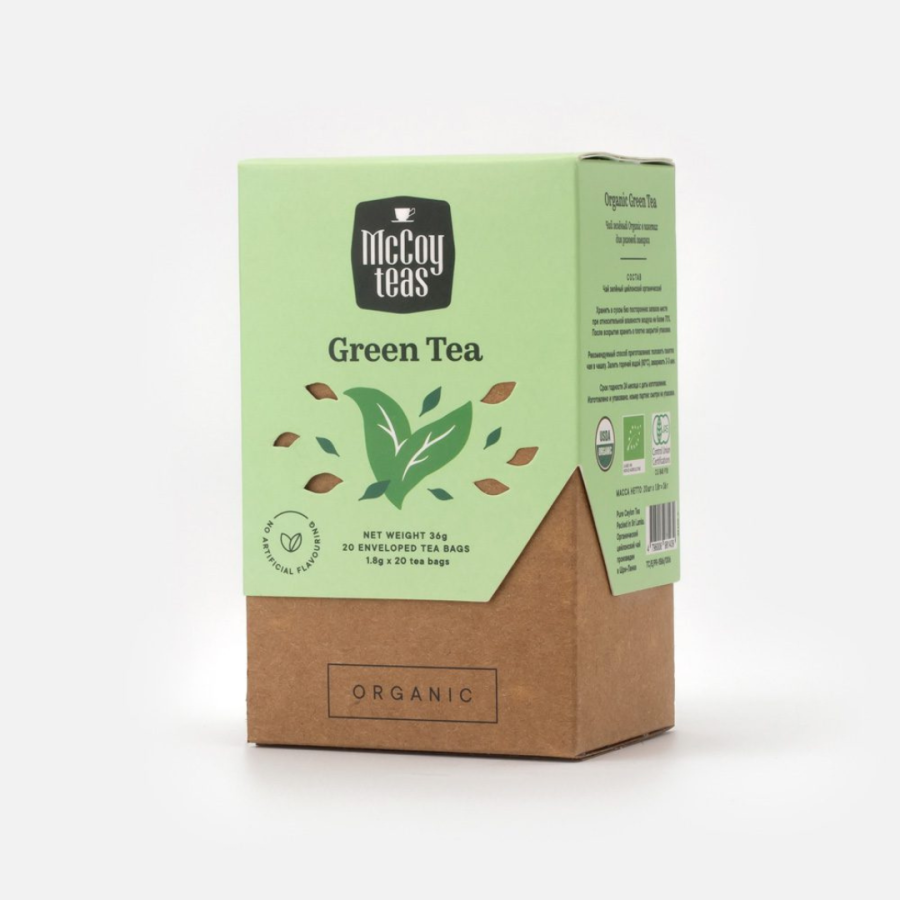 MCCOY GREEN TEA 20 ENV TEA BAGS