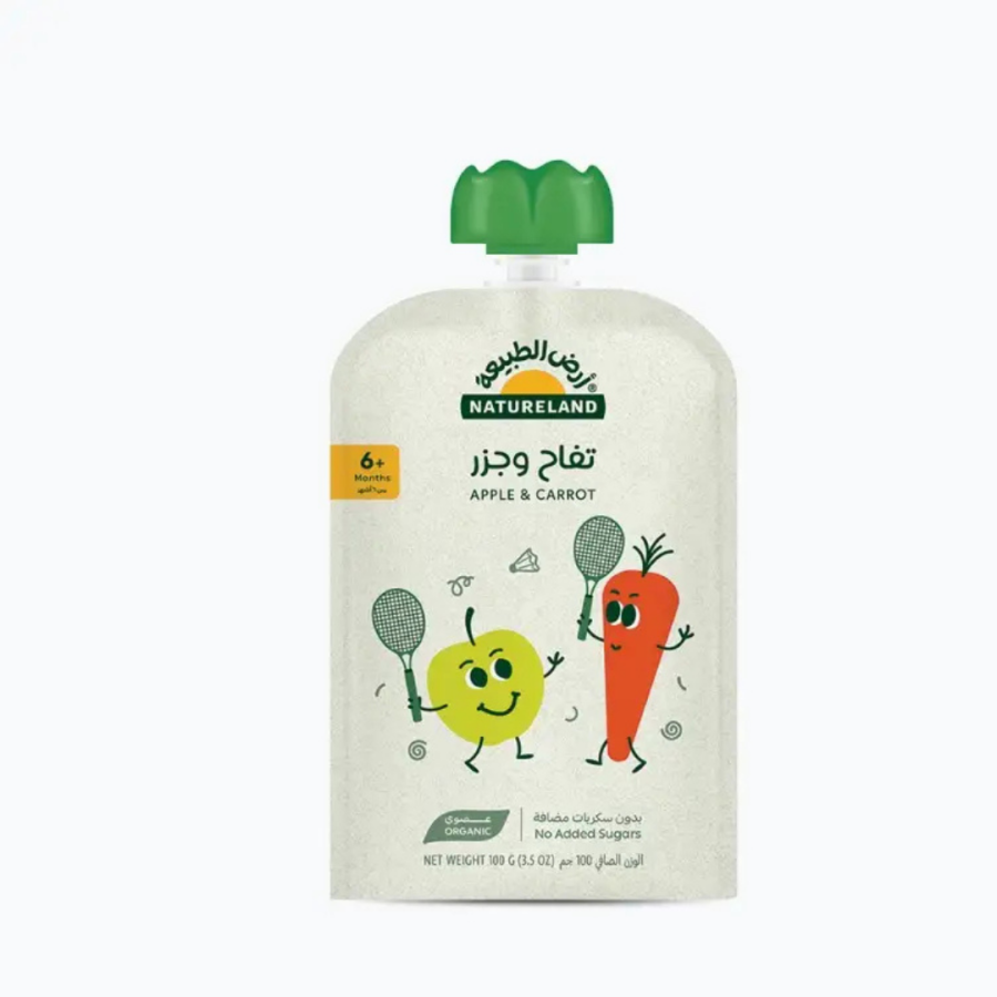 Natureland Apple Carrot Puree 100g