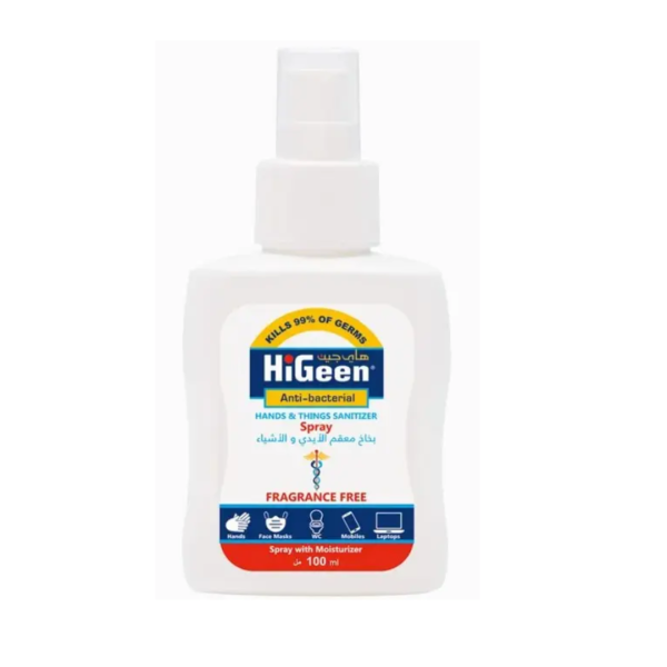 Hi-Geen Hand Sanitizer Spray Fragrance free 100Ml