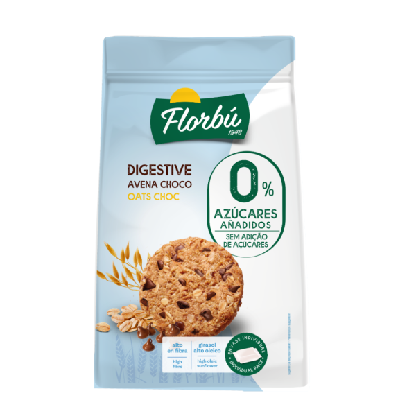 FLORBU Zero Sugar Digestive Avena Choco 245g