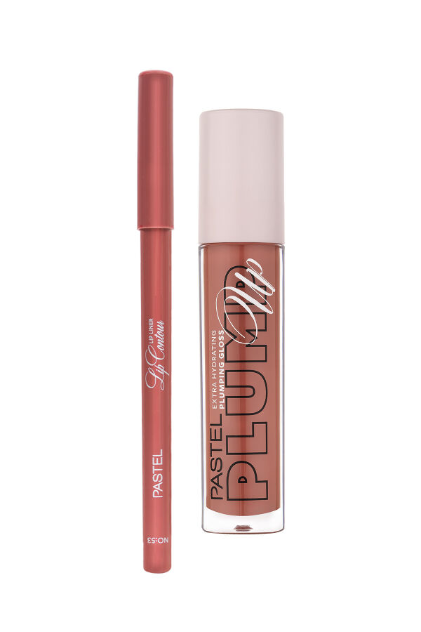 PASTEL LIP DUO( PLUMP UP GLOSS 205 + LIP CONTOUR LINER 53)