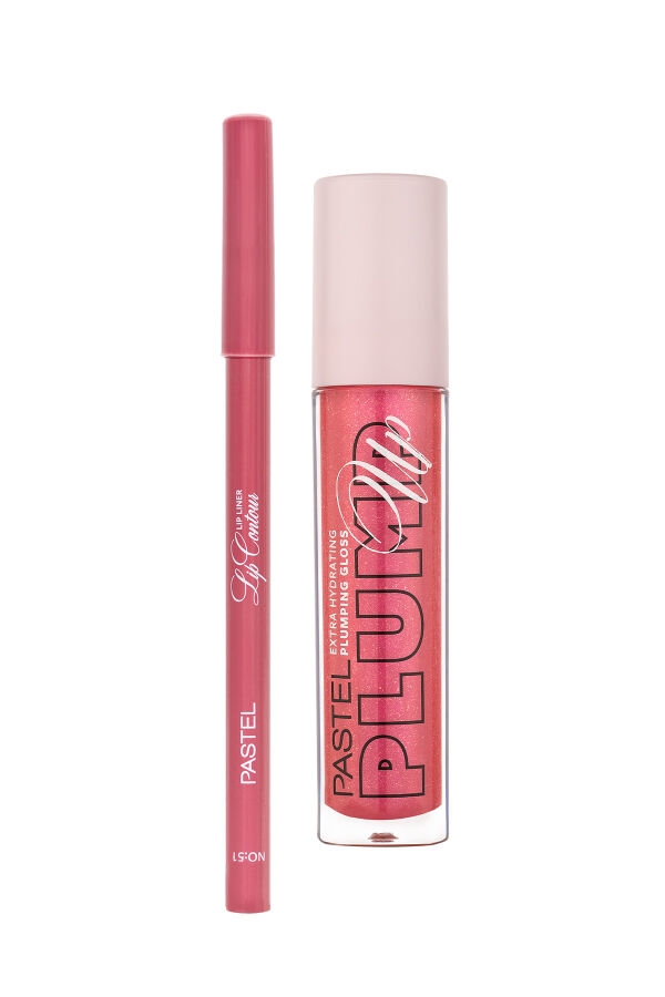 PASTEL LIP DUO( PLUMP UP GLOSS 206 + LIP CONTOUR LINER 51)