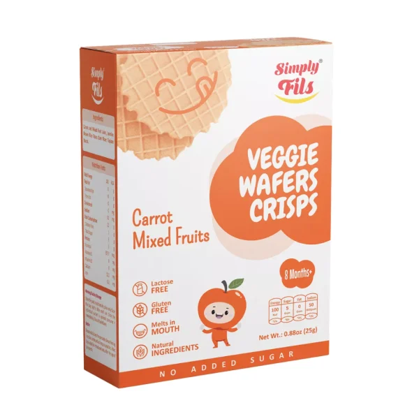 SIMPLY FILS CARROT MIXED FRUITS VEGGIE WAFERS CRISPS