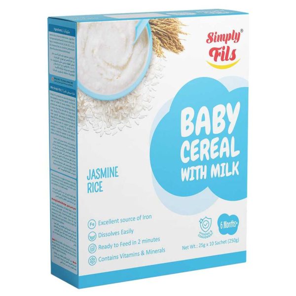 SIMPLY FILS JASMINE RICE BABY CEREAL WITH MILK
