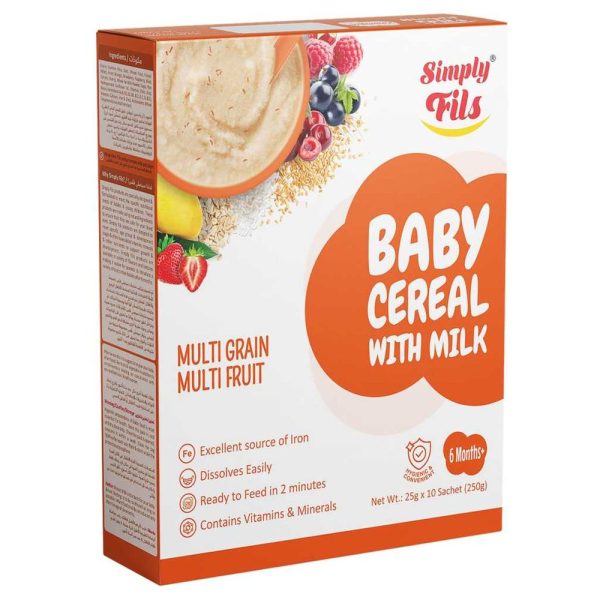 SIMPLY FILS MULTI GRAIN MULTI FRUIT BABY CEREAL WITH MILK