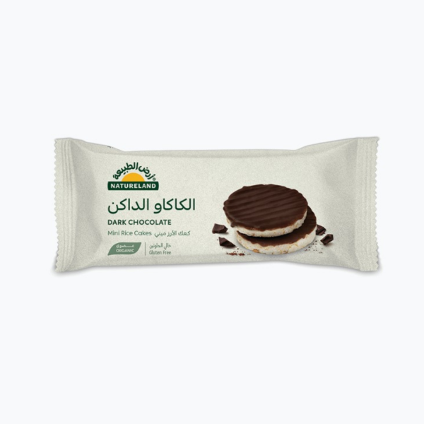 Natureland MINI RICE CAKES W/DARK CHOCOLATE 16G