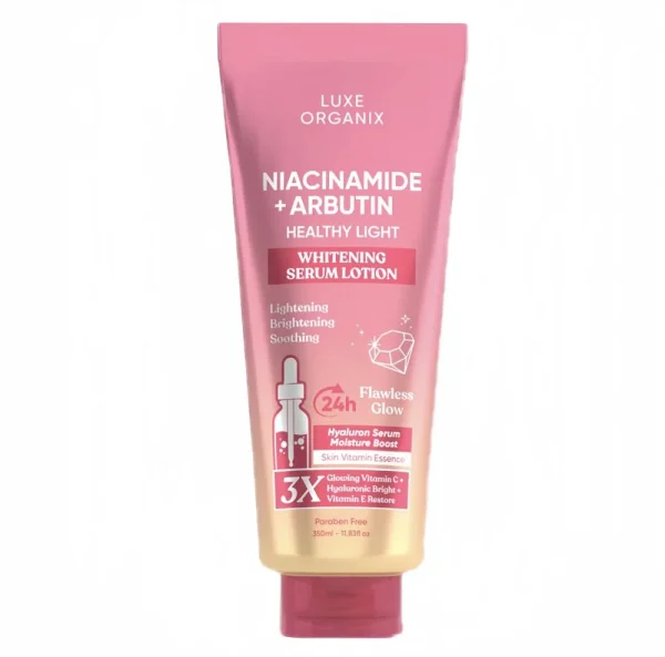 LUXE ORGANIX Serum Lotion Niacinamide + Arbutin 350ml B1T1
